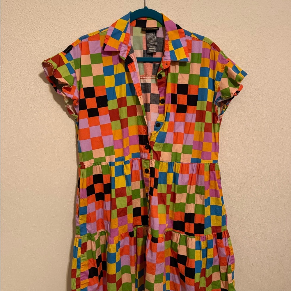 Nooworks Eloise Checkered Shirt Dress